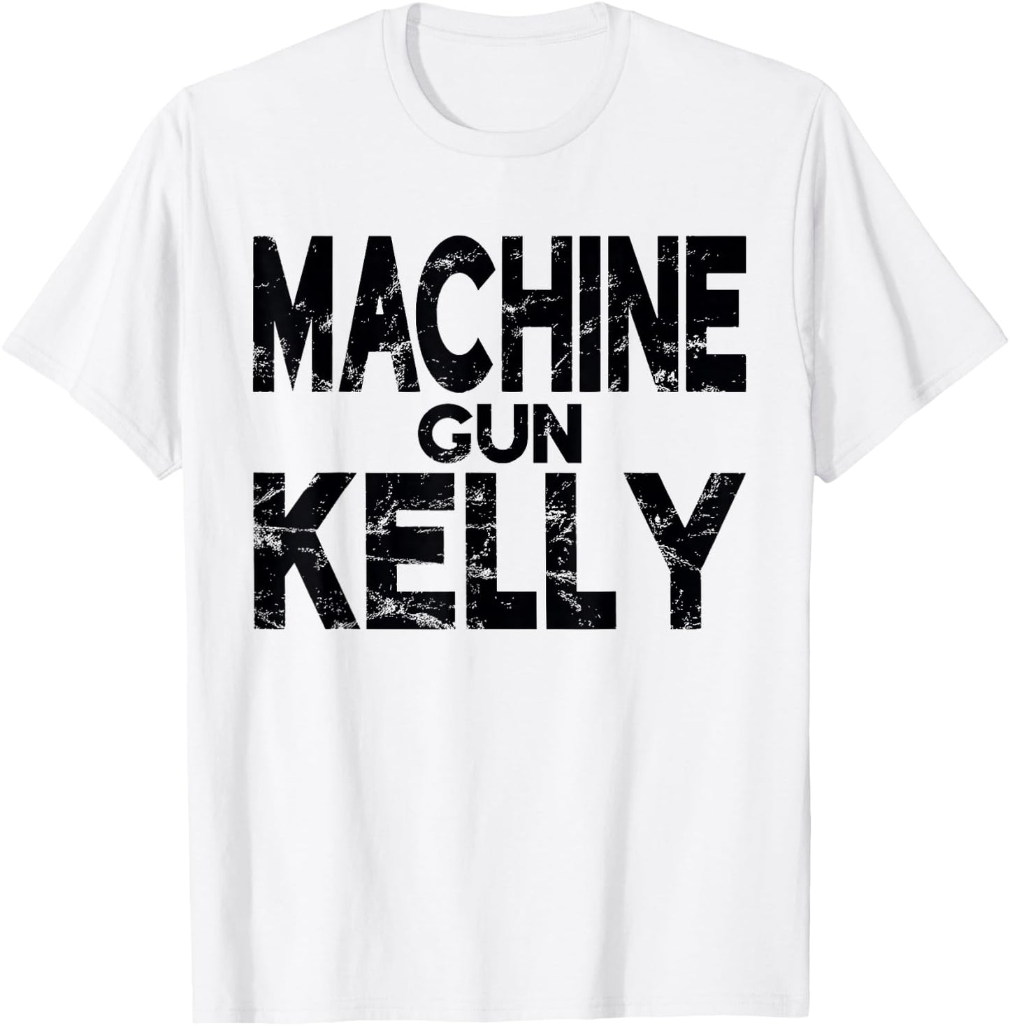 Official Machine Gun Kelly Distress Logo T-Shirt - T-Shirt | White