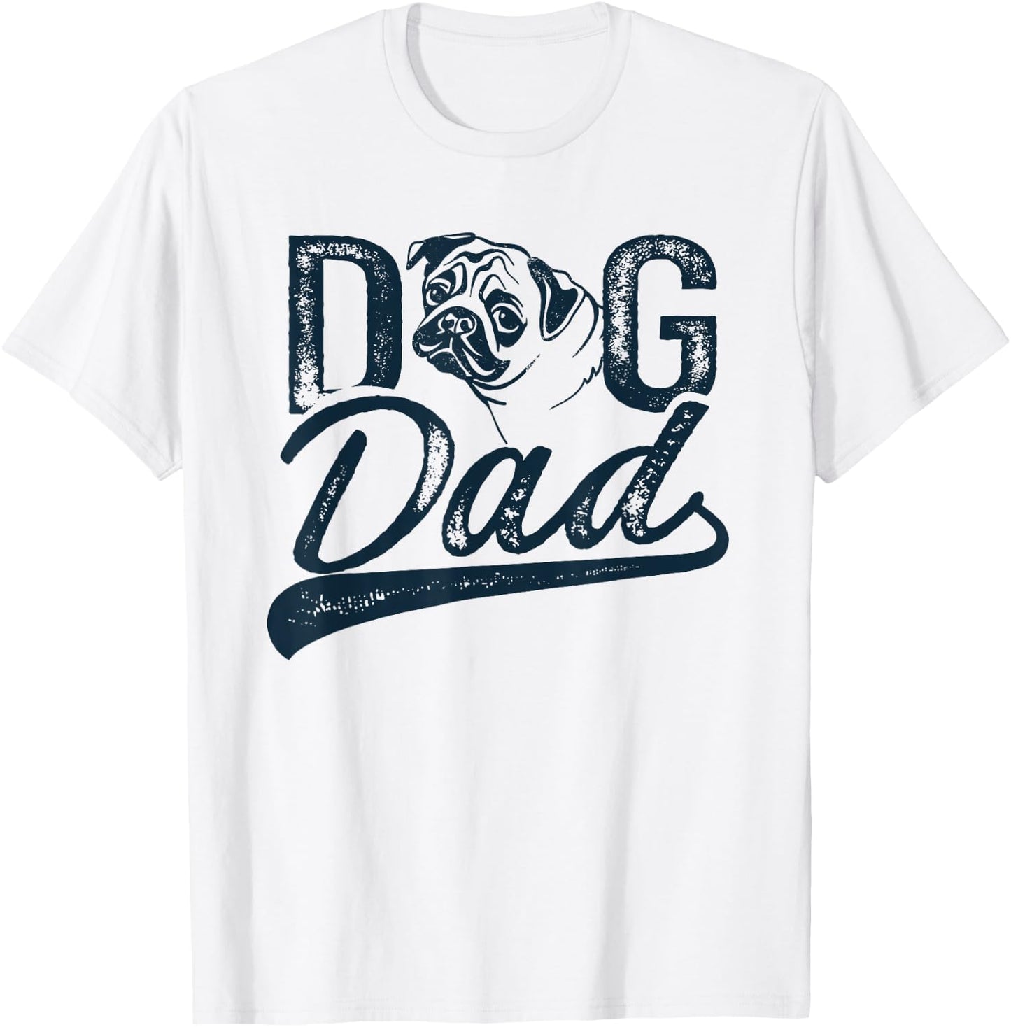 Pug Dog Dad Men T-Shirt - T-Shirt | White