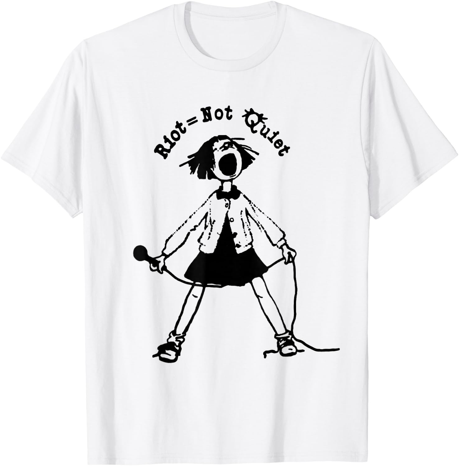 Riot Grrrl | Riot Not Quite | Riot Not Die T-Shirt - T-Shirt | White