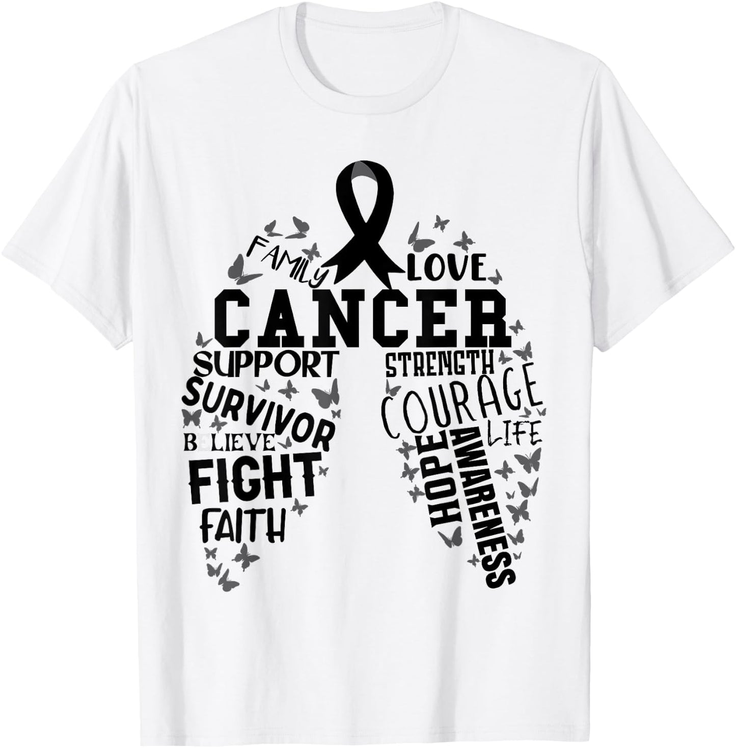 Lung Cancer Awareness Accessories T-Shirt - T-Shirt | White