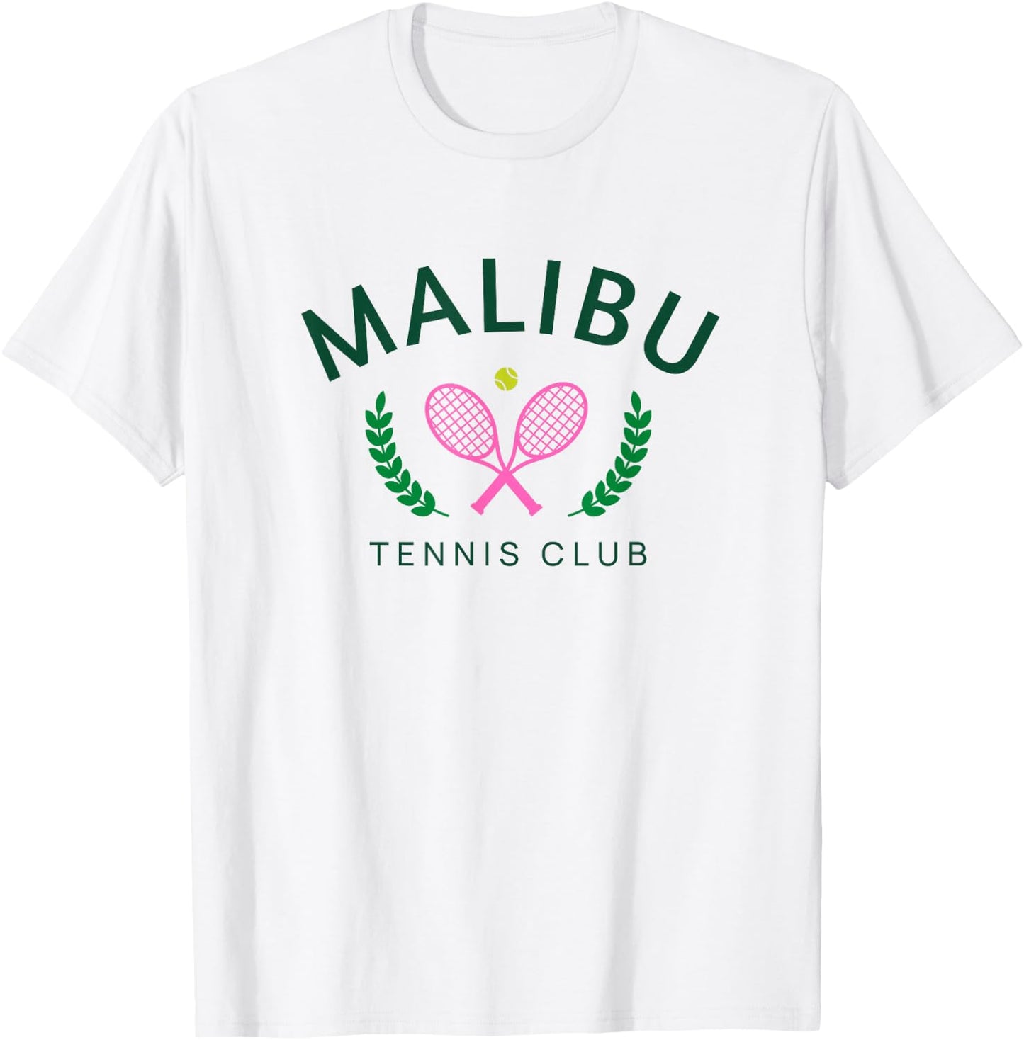 Malibu California Preppy Tennis Club T-Shirt - T-Shirt | White