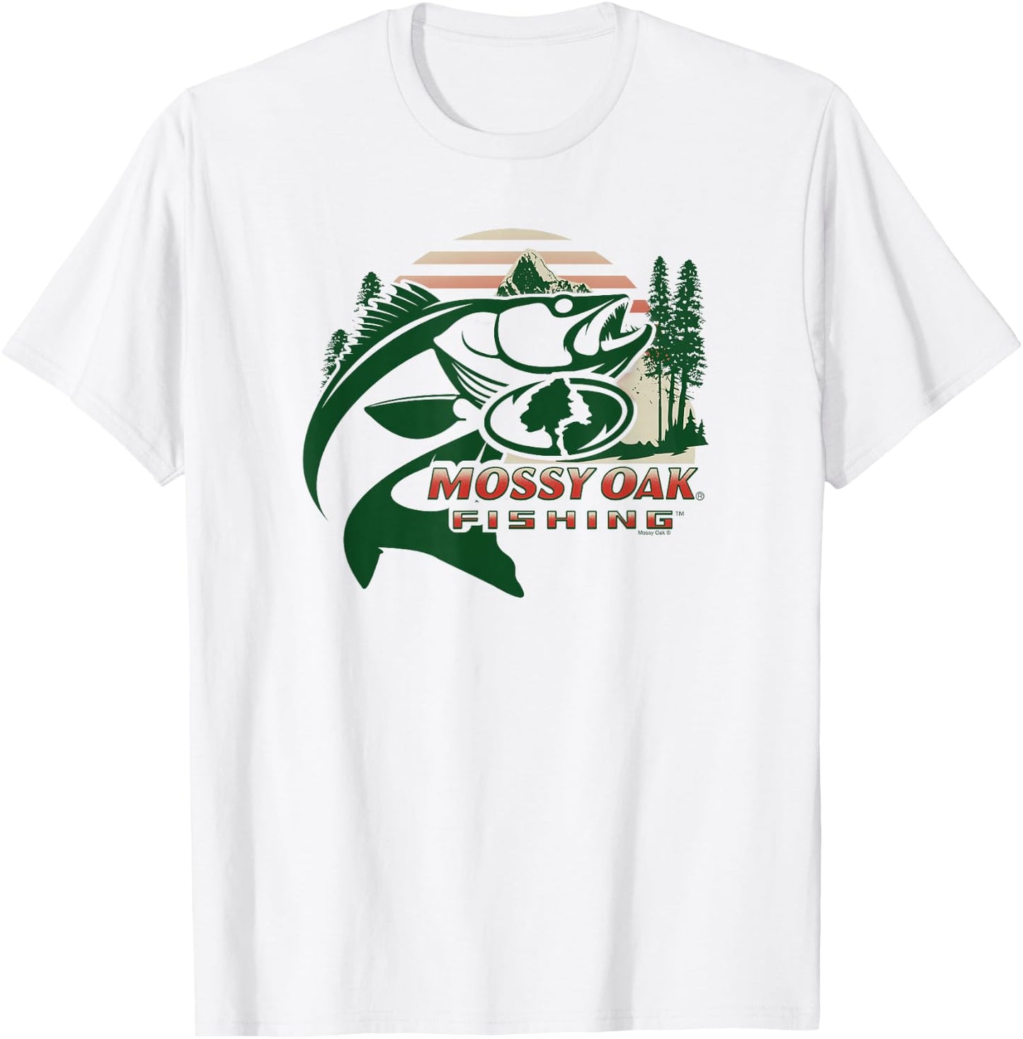 Mossy Oak Fishing Built for The Bite Fish Logo T-Shirt - T-Shirt | White
