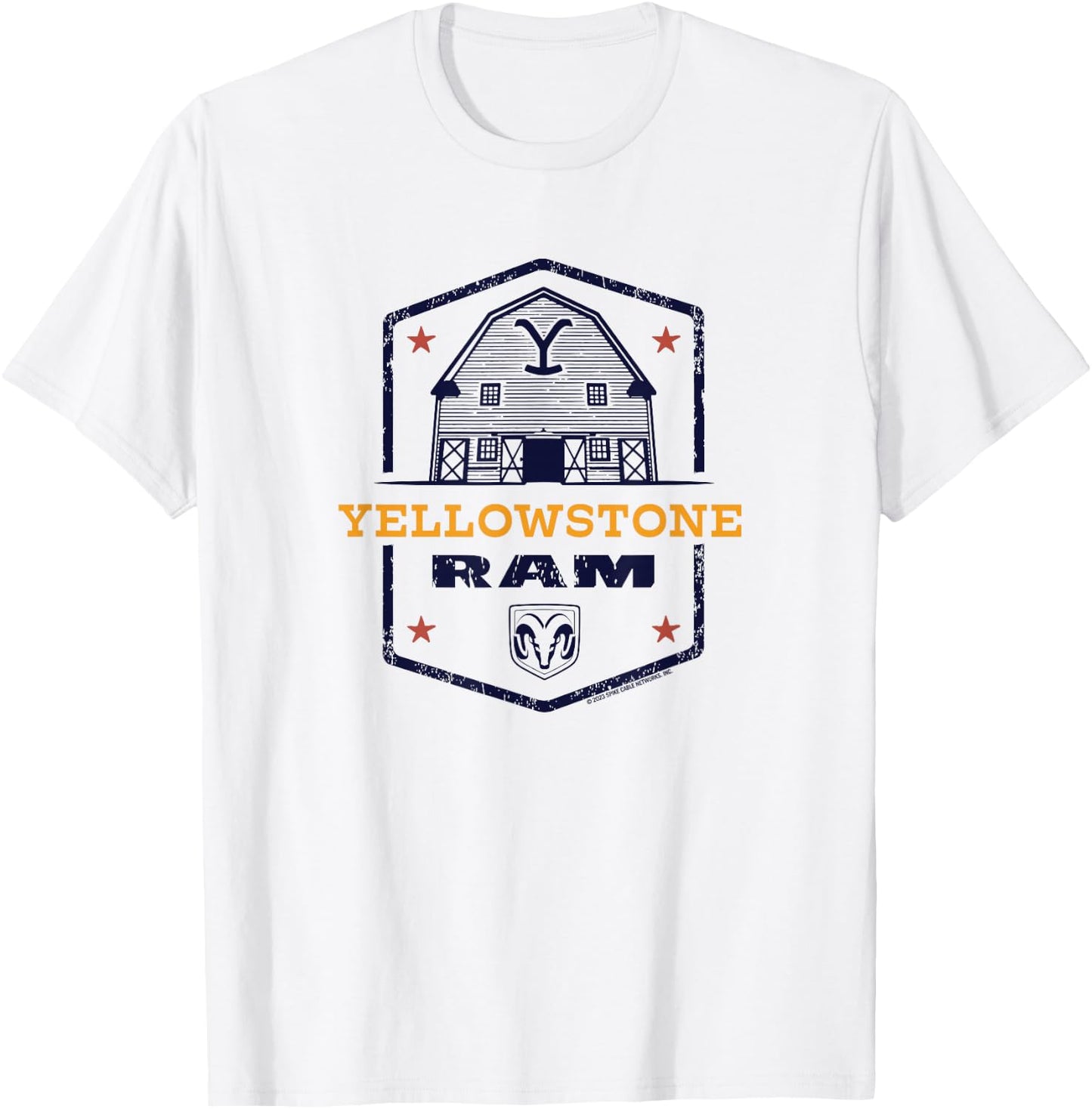 Yellowstone x Ram Trucks Barn T-Shirt - T-Shirt | White