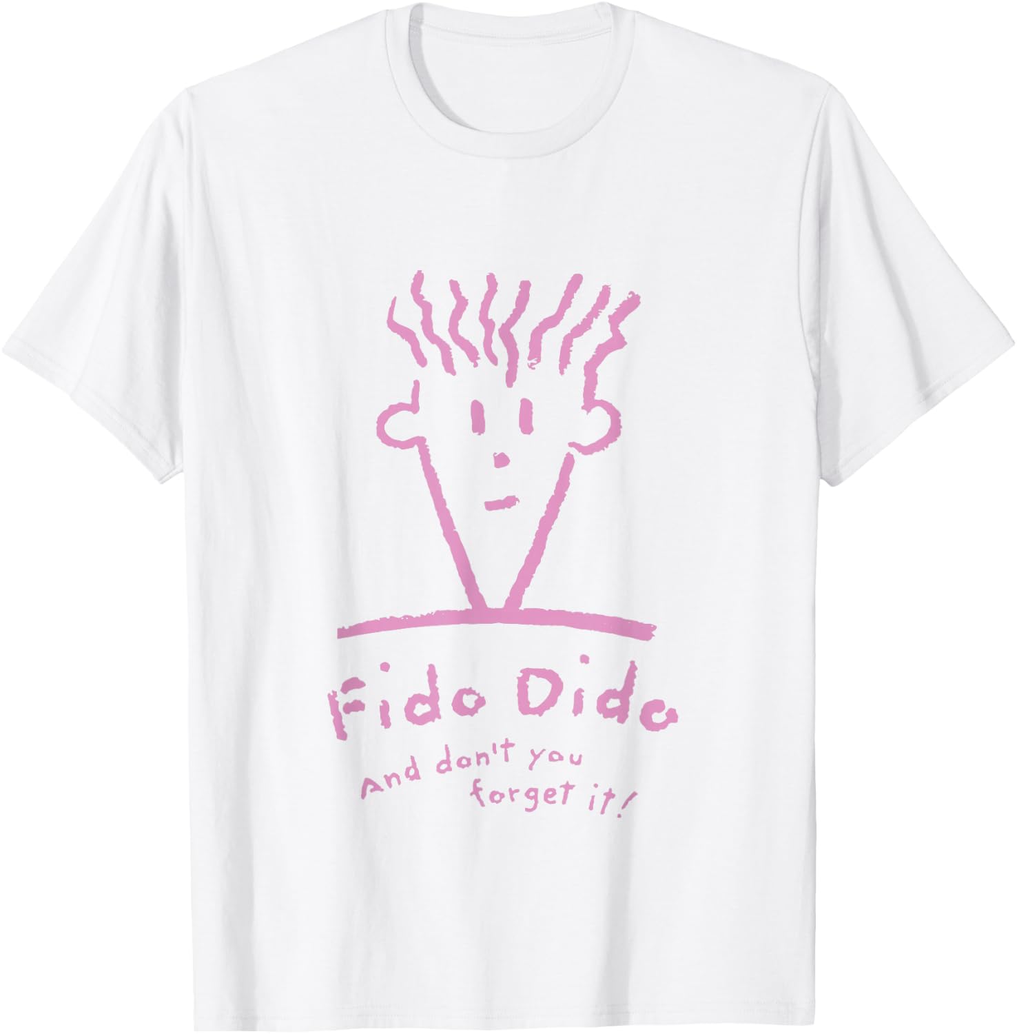 Fido Dido Pink Face Don't You Forget It T-Shirt - T-Shirt | White
