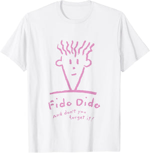 Fido Dido Pink Face Don't You Forget It T-Shirt - T-Shirt | White