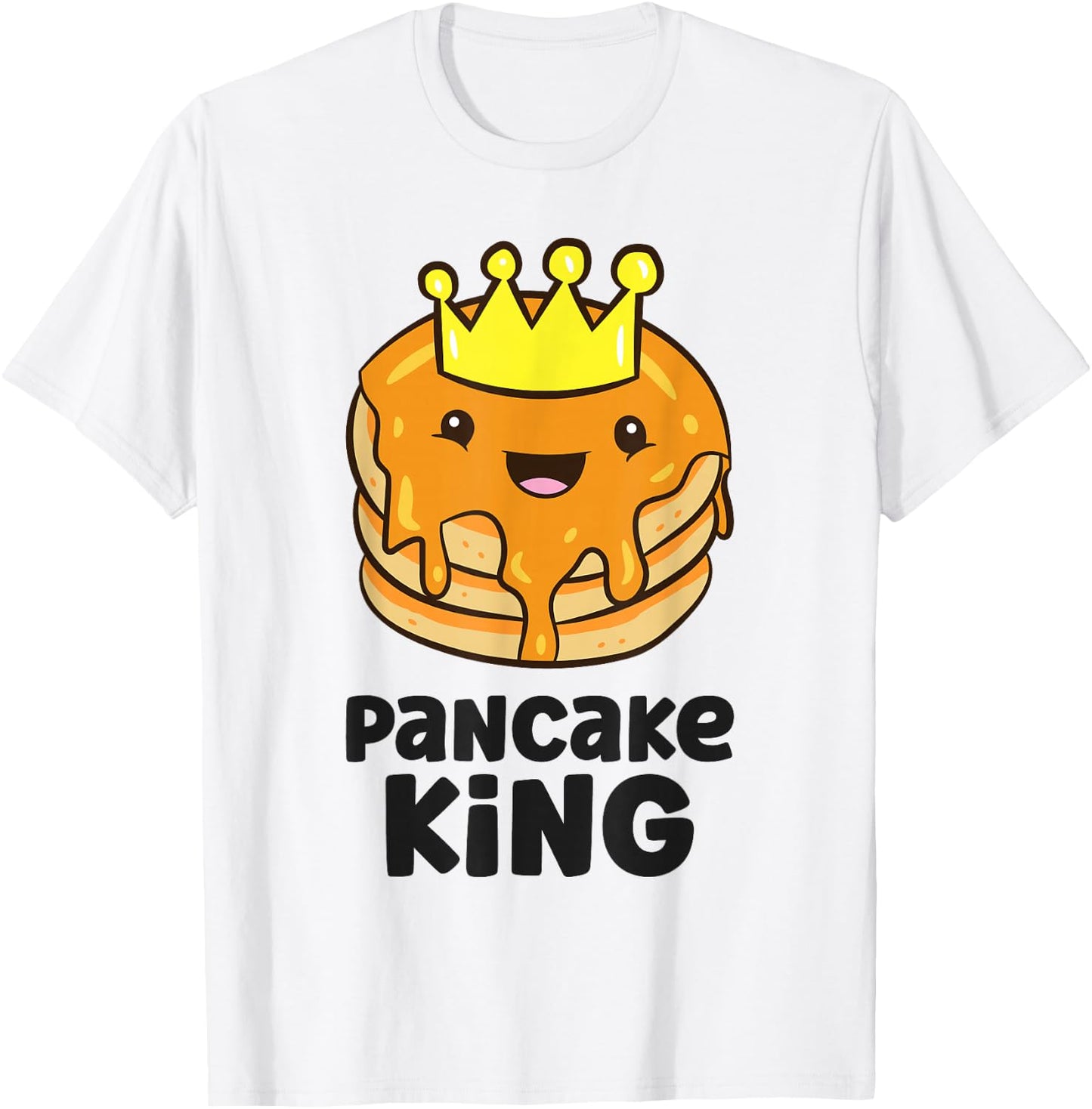 Pancake King Pancake Maker Funny Pancake T-Shirt - T-Shirt | White