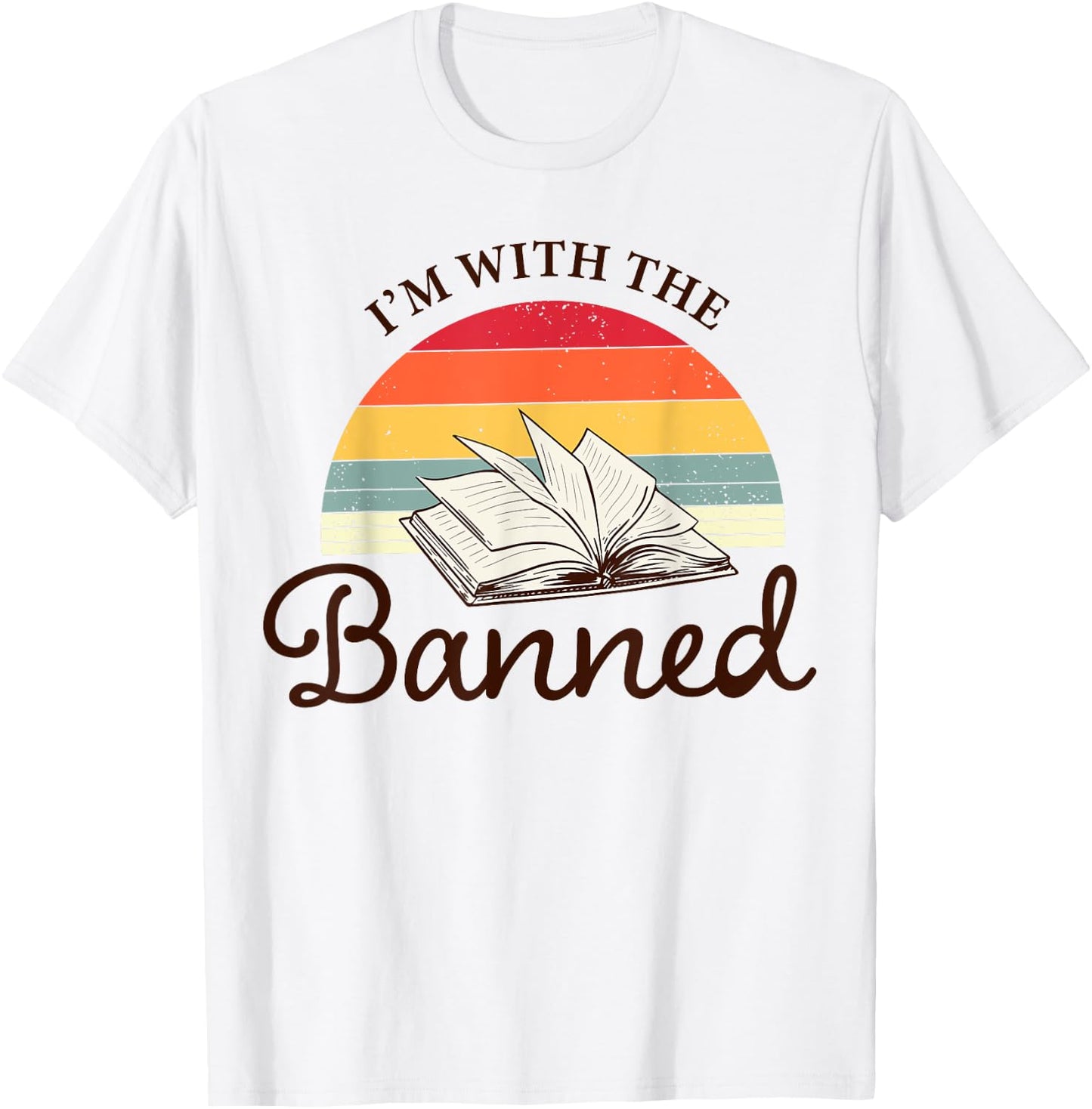 I'm With The Banned Books Week Librarian Retro Book Reader T-Shirt - T-Shirt | White
