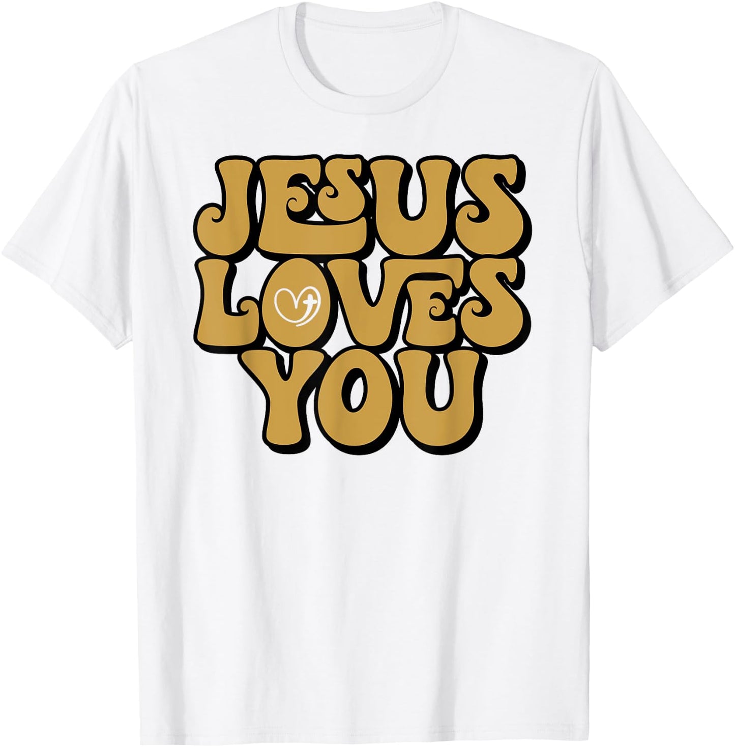Jesus Loves You Retro Vintage Style Graphic Men T-Shirt - T-Shirt | White
