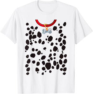 Dalmatian Costume Print Dog Dalmatians Halloween Adult Kids T-Shirt - T-Shirt | White