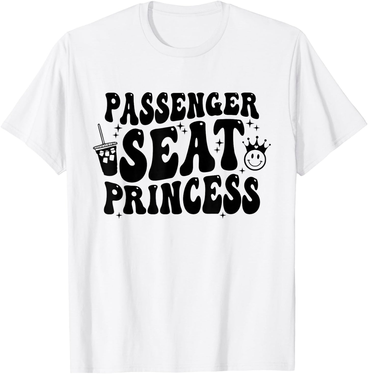 Passenger Seat Princess Ice Coffee Retro Summer T-Shirt - T-Shirt | White