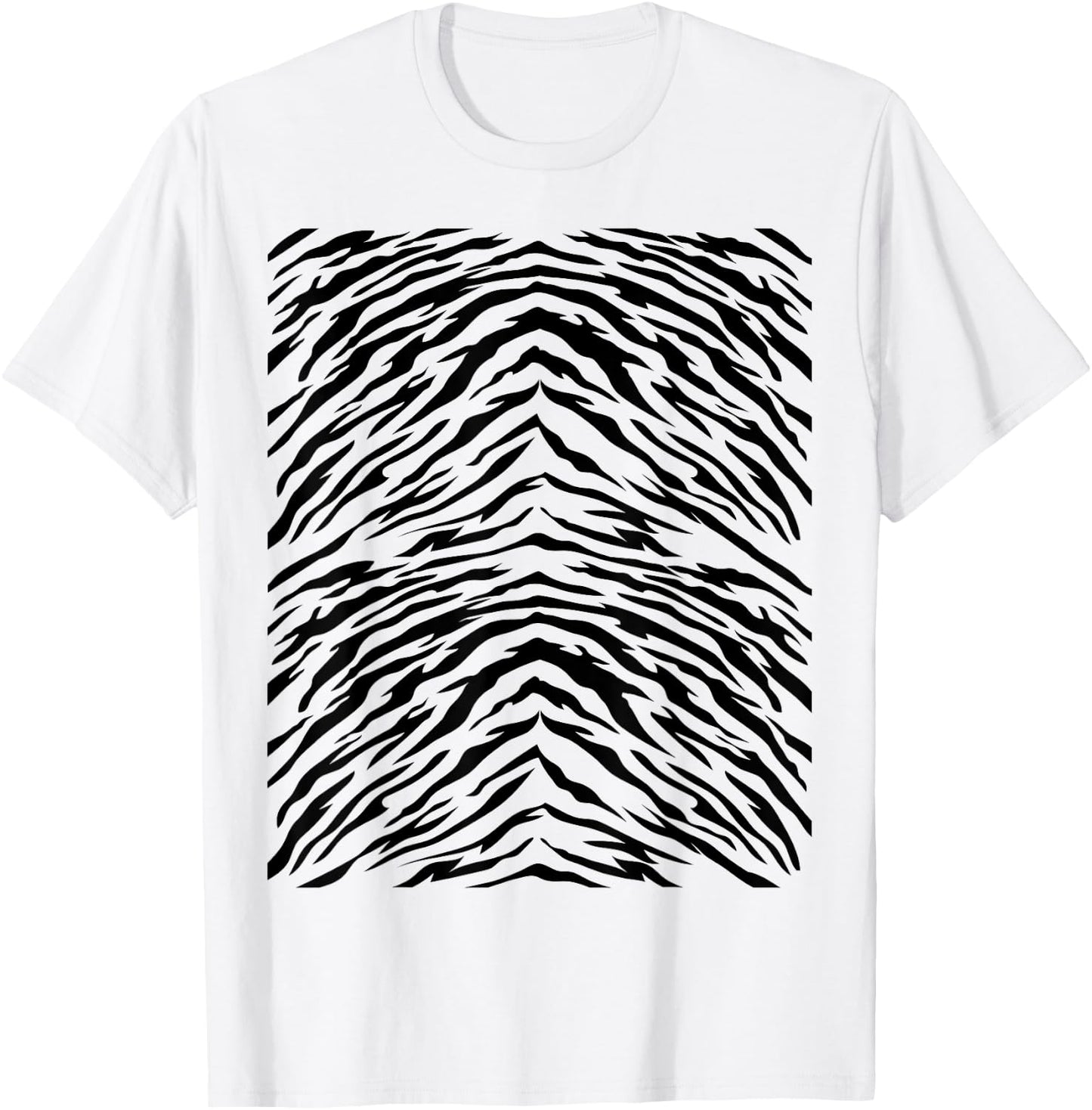 Tiger Print Cute Animal Costume Idea Orange Tigers Stripes T-Shirt - T-Shirt | White