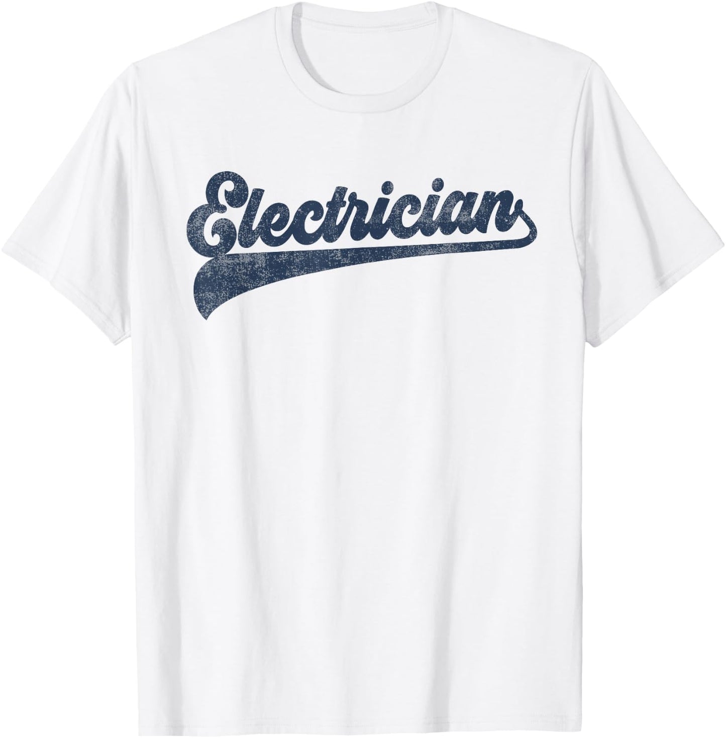 Electrician Cute Vintage Graphic T-Shirt - T-Shirt | White