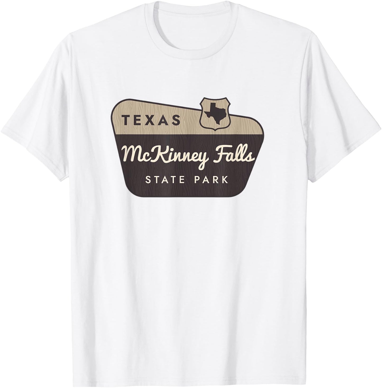 McKinney Falls State Park Texas TX Welcome Sign Vacation T-Shirt - T-Shirt | White