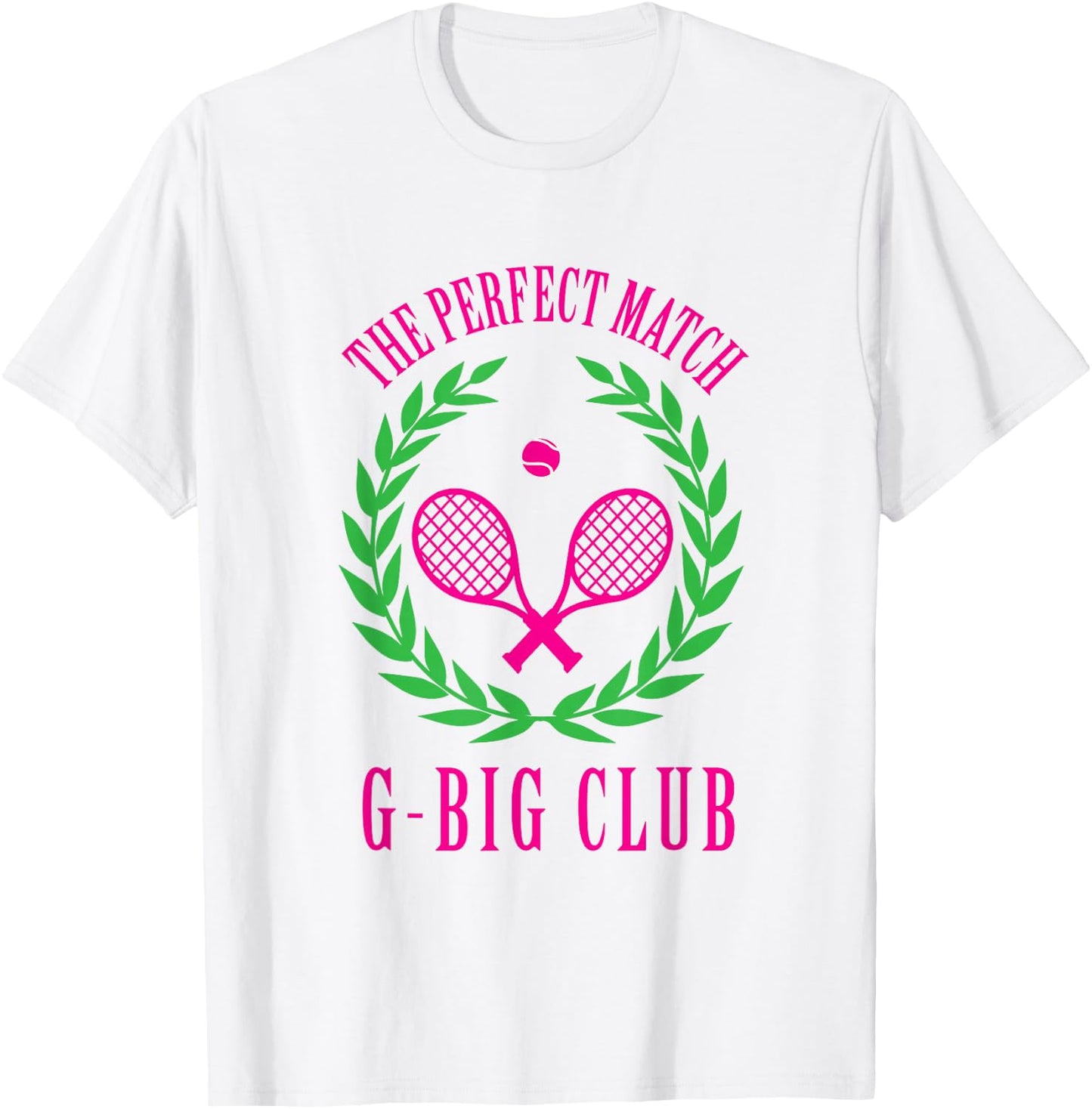 Tennis Match Club Little / G Big Sorority Reveal T-Shirt - T-Shirt | White