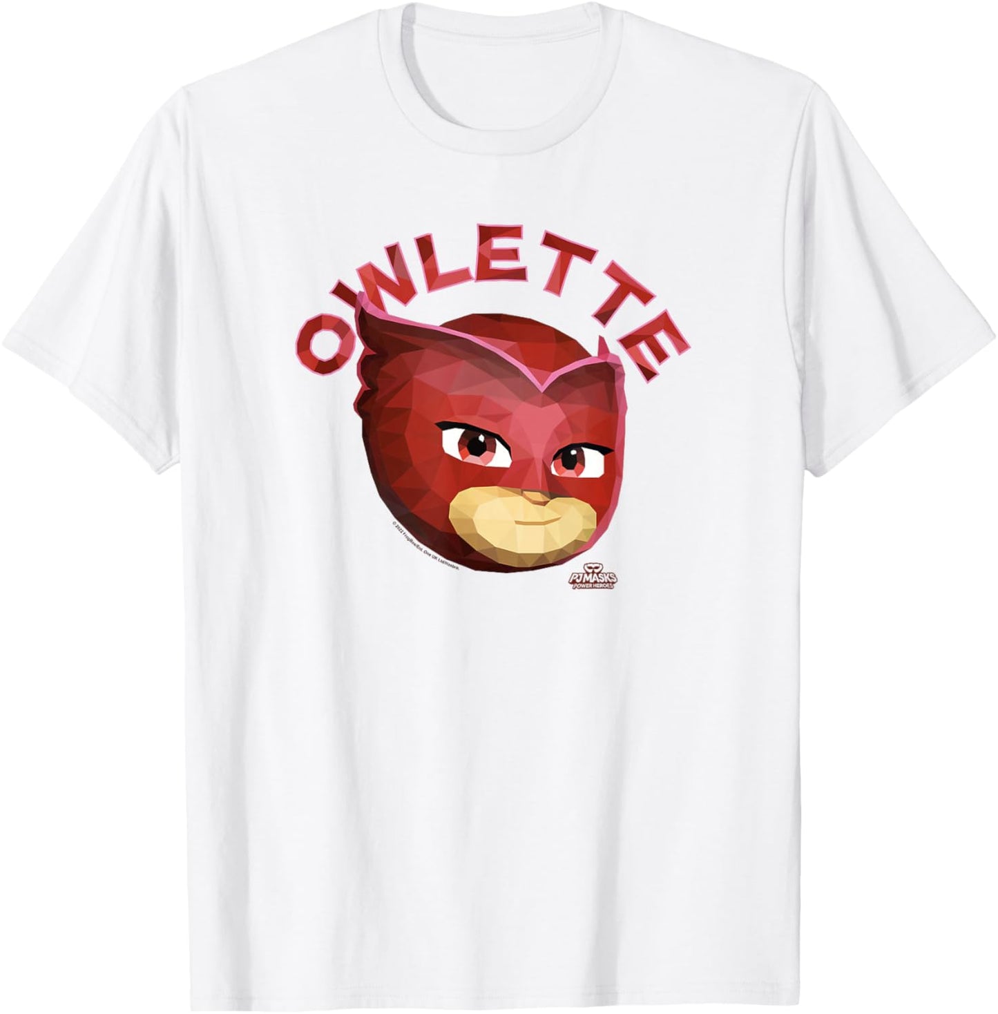 PJ Masks Owlette Power Hero Art Big Face Logo T-Shirt - T-Shirt | White