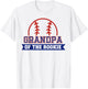 Grandpa of Rookie 1st Birthday Baseball Theme Matching Party T-Shirt - T-Shirt | White