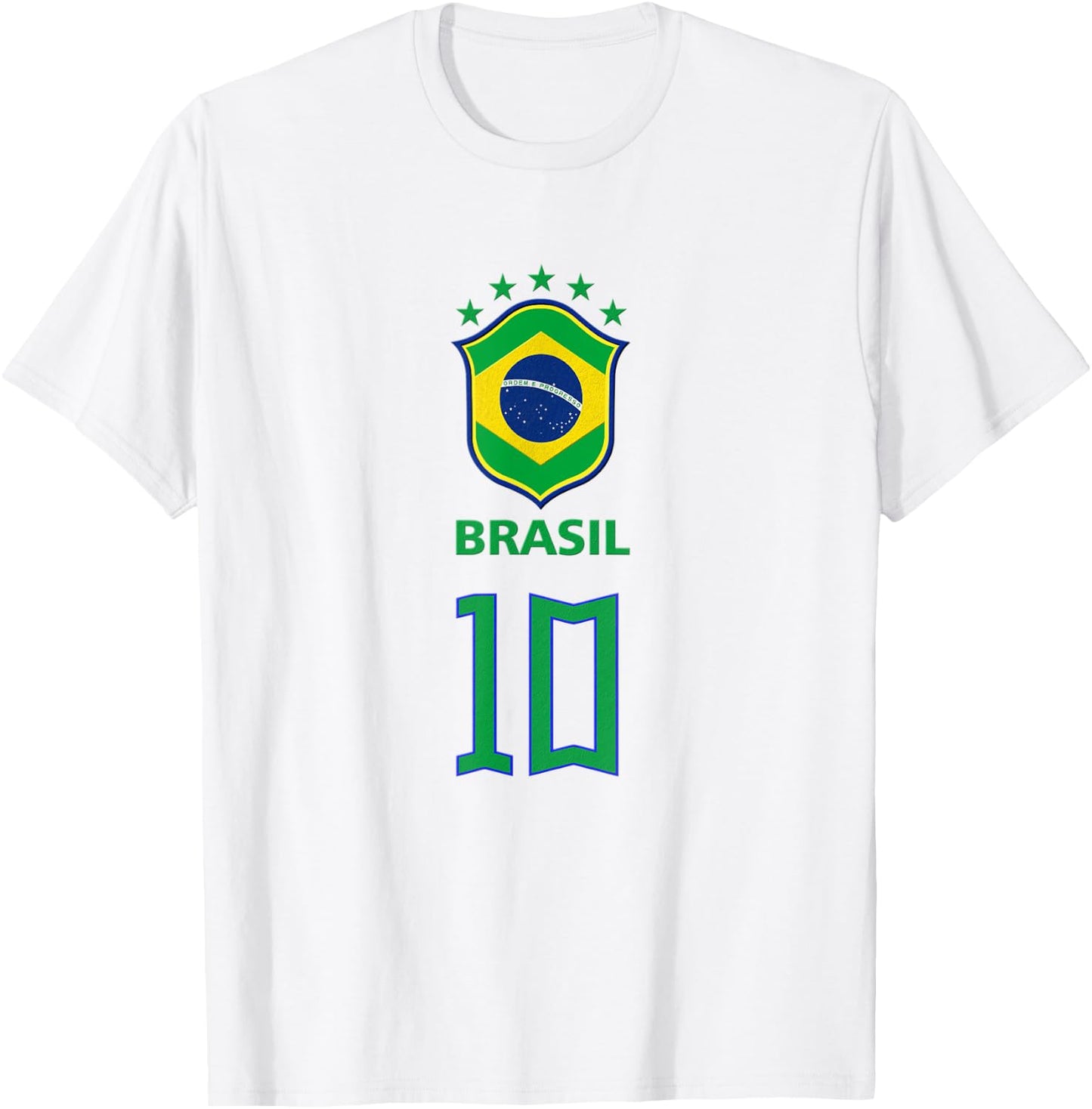 Brazil Flag Cool Brazil Soccer 10 Jersey Women Kids T-Shirt - T-Shirt | White