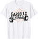 Barbells And Ponytails - Motivational Fitness Women Gym T-Shirt - T-Shirt | White