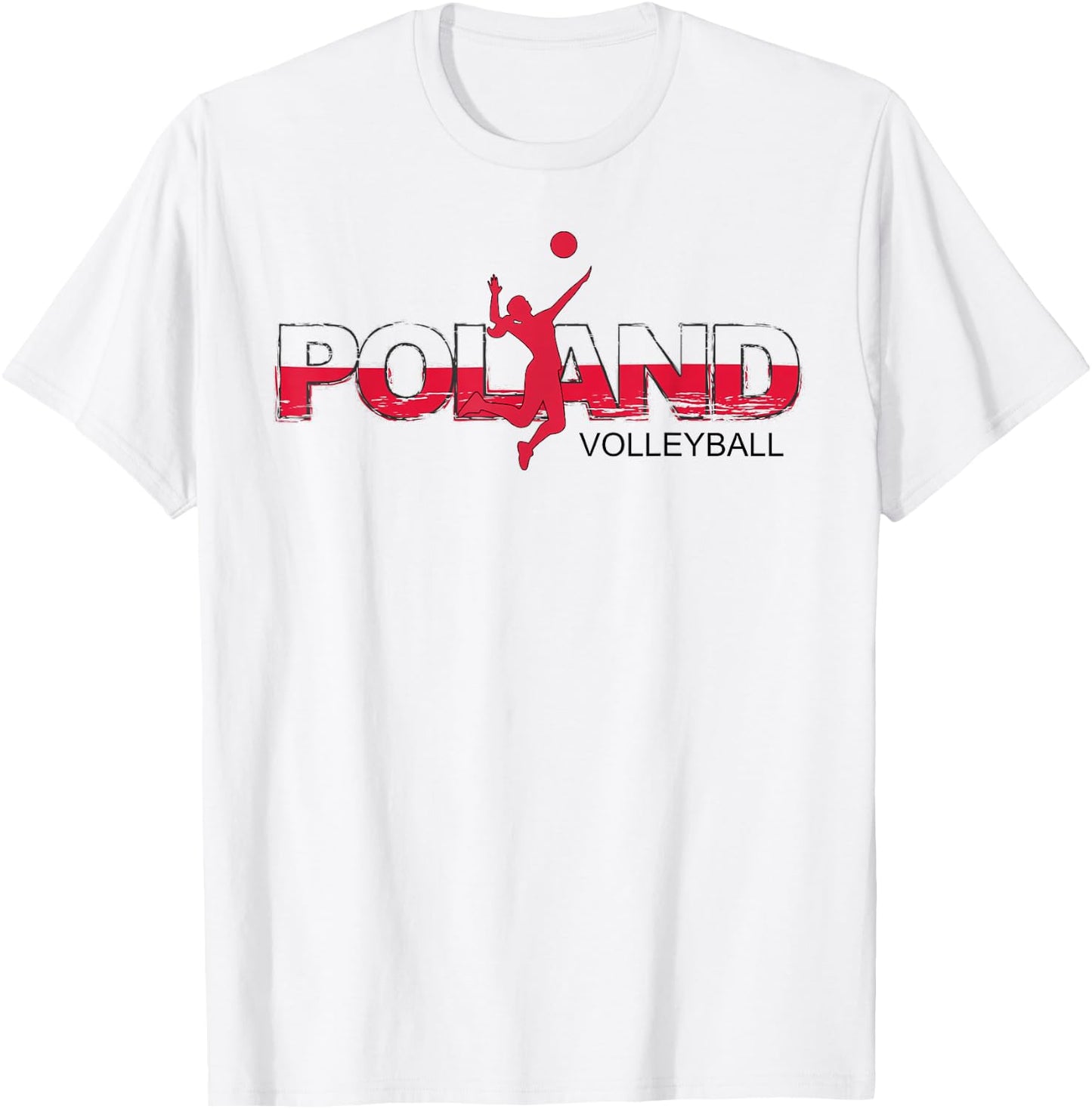 Polish Girls Volleyball Player Sports Poland National Flag T-Shirt - T-Shirt | White