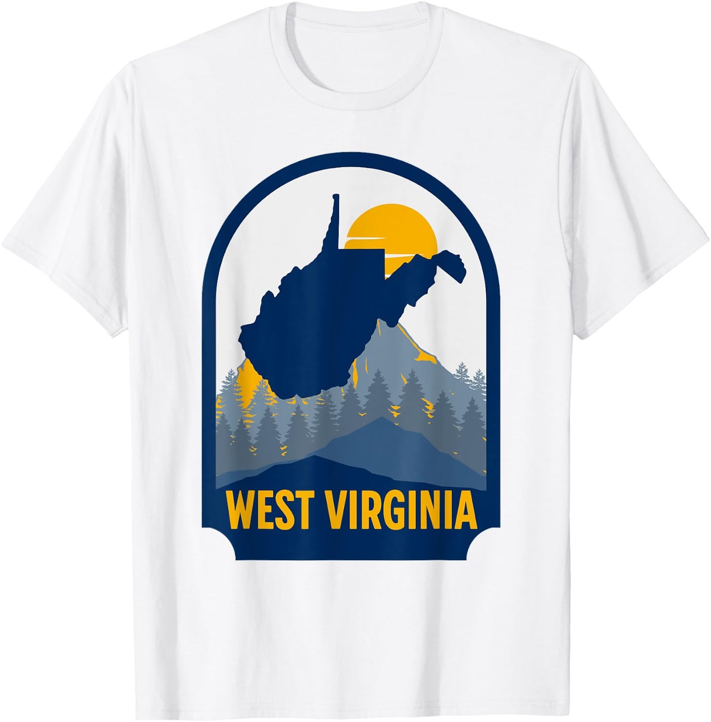 West Virginia Map Home T-Shirt - T-Shirt | White