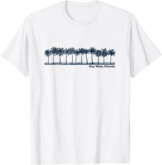Key West Vintage 70s Retro Throwback Design T-Shirt - T-Shirt | White