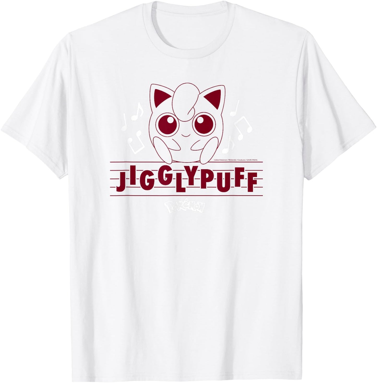 Pokémon - Jigglypuff Music Notes T-Shirt - T-Shirt | White