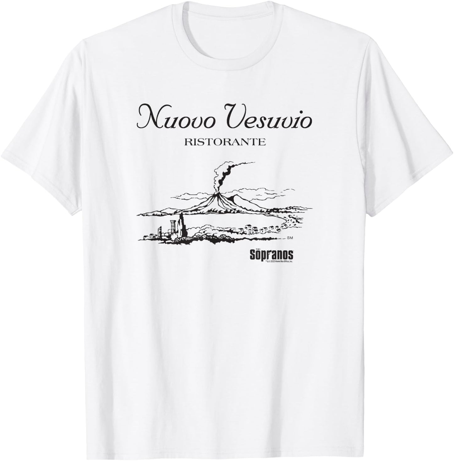 The Sopranos Nuovo Vesuvio Adult T-Shirt - T-Shirt | White