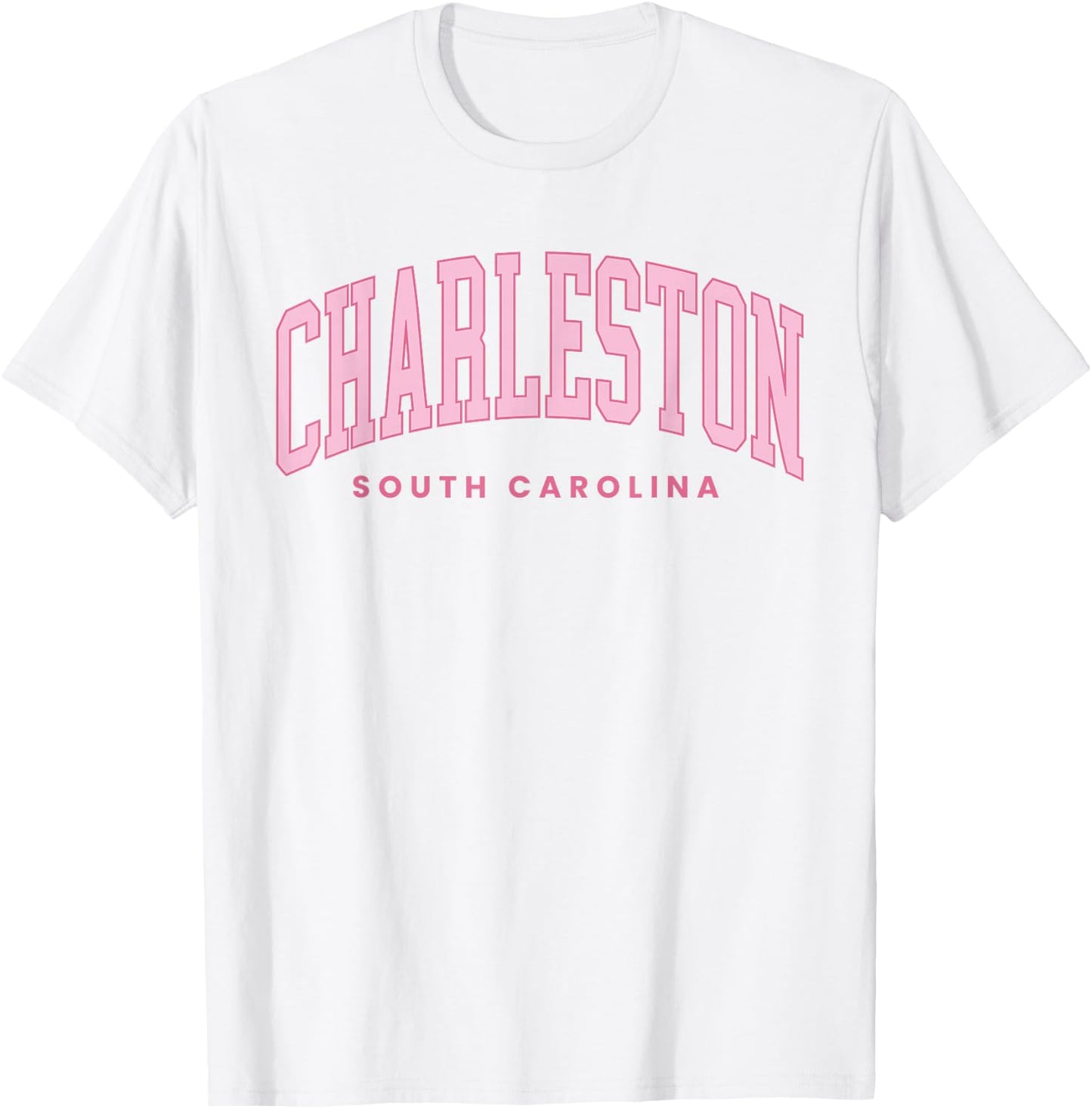 Retro Charleston SC Preppy Throwback Girls Souvenir T-Shirt - T-Shirt | White