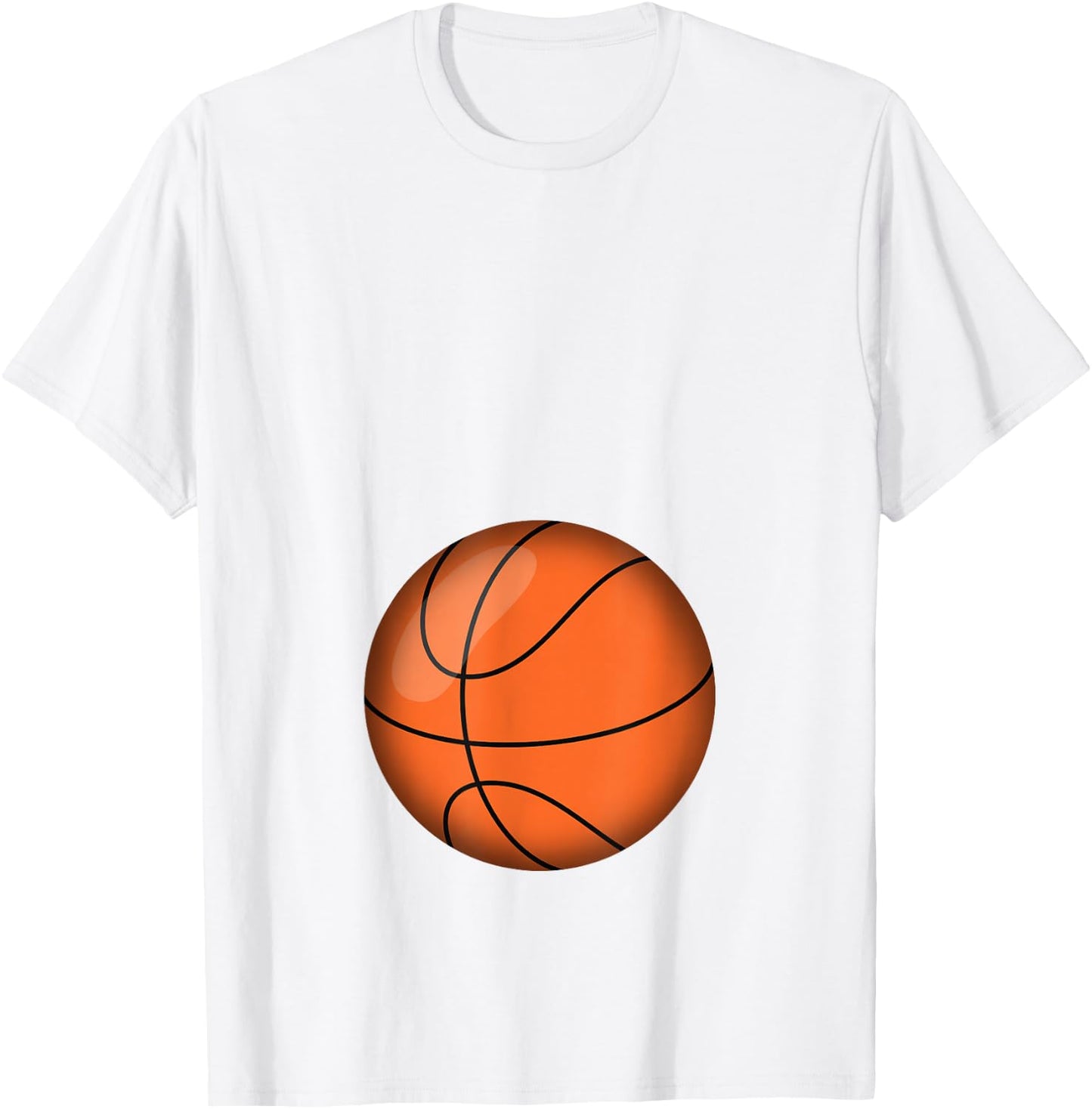 Funny Basketball Player Baby Belly Mum T-Shirt - T-Shirt | White