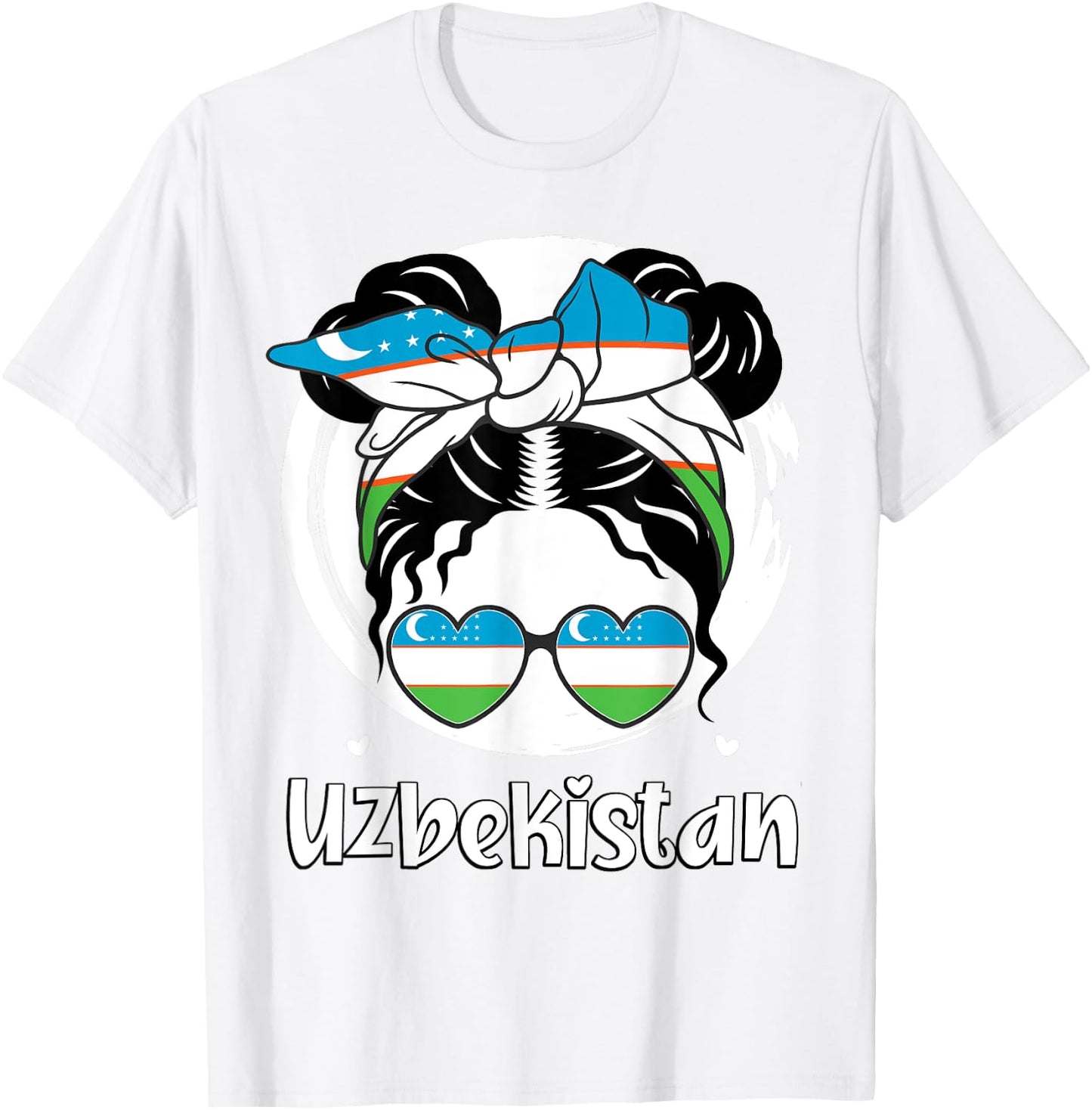 Uzbekistan, Uzbekistani Girl, Uzbekistan Flag, Uzbek Girl T-Shirt - T-Shirt | White