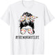 Fireman's Wife Life Messy Bun Girl T-Shirt - T-Shirt | White