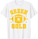 On Gameday Football We Wear Green And Gold School Spirit T-Shirt - T-Shirt | White