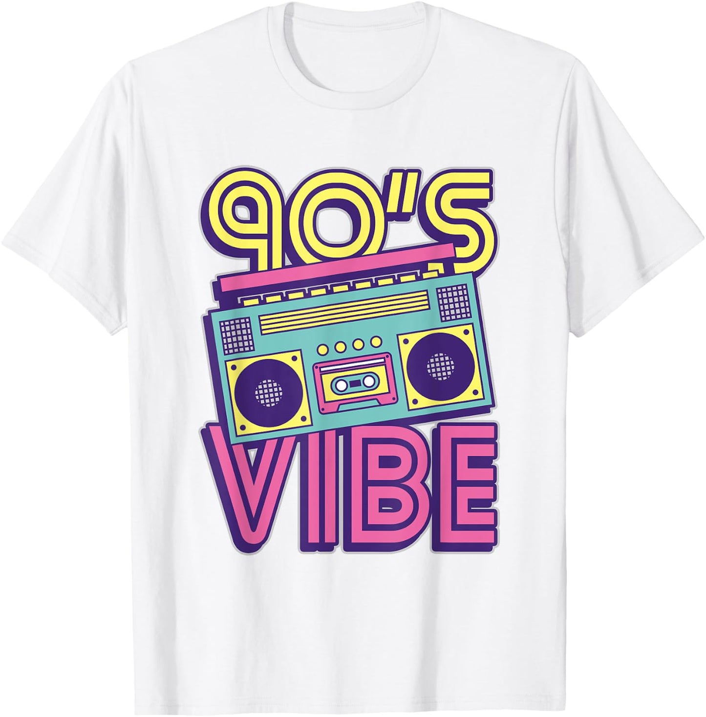 90s Vibe 1990s Music Lover Nineties Costume Party Retro 90s T-Shirt - T-Shirt | White