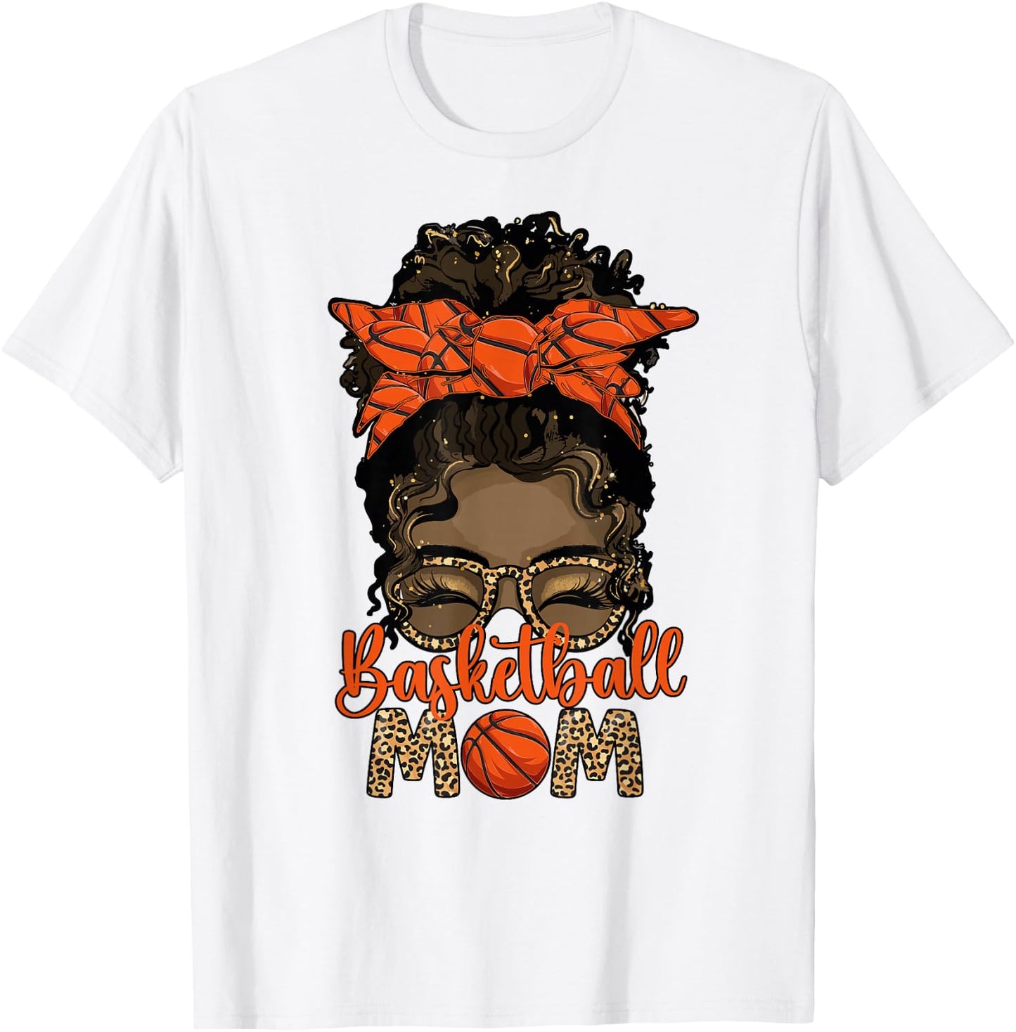 Black Basketball Mom Melanin Mother of A Basketball Player T-Shirt - T-Shirt | White