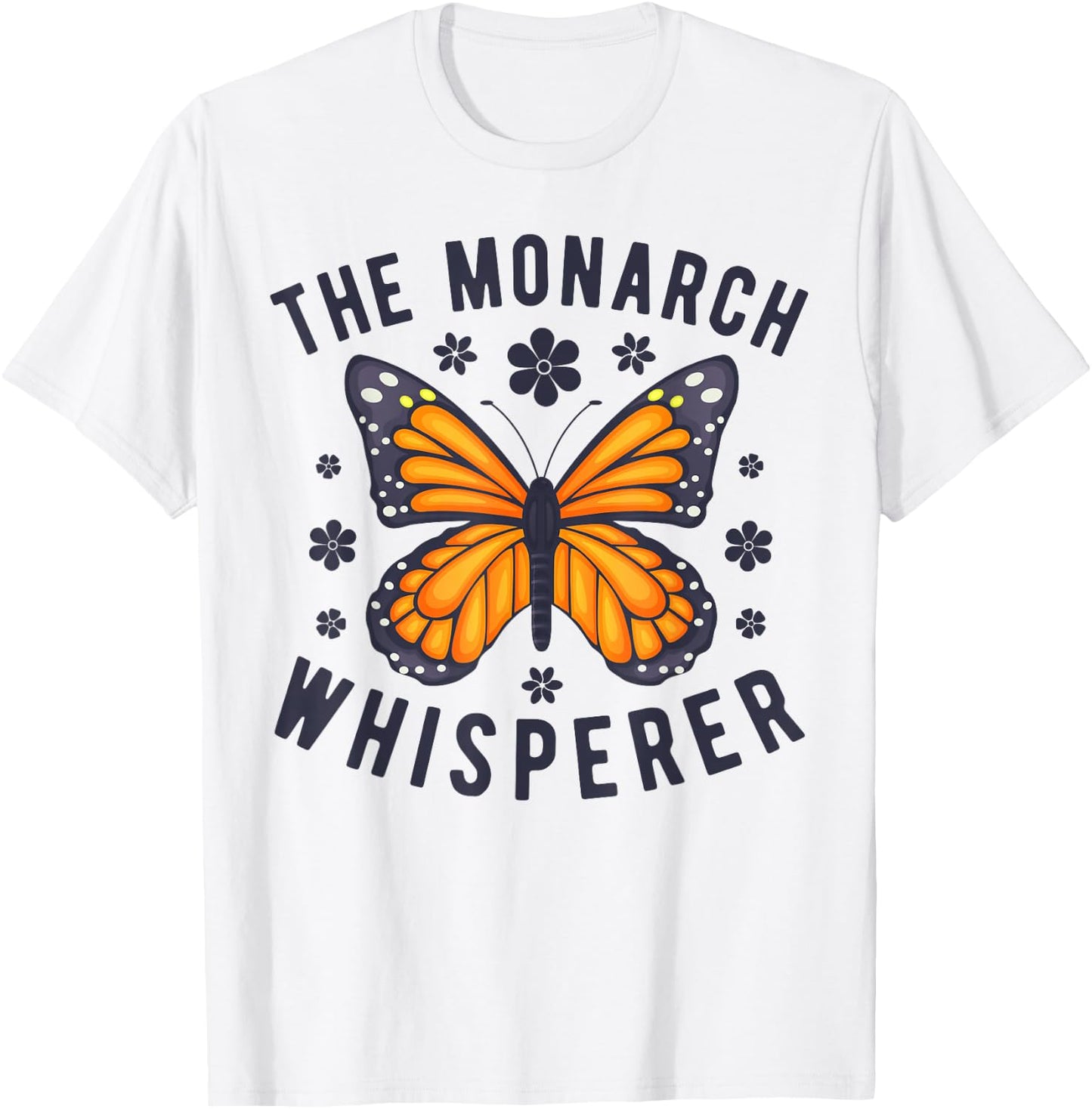 This Monarch Whisperer Butterfly Lover Retro Vintage Floral T-Shirt - T-Shirt | White