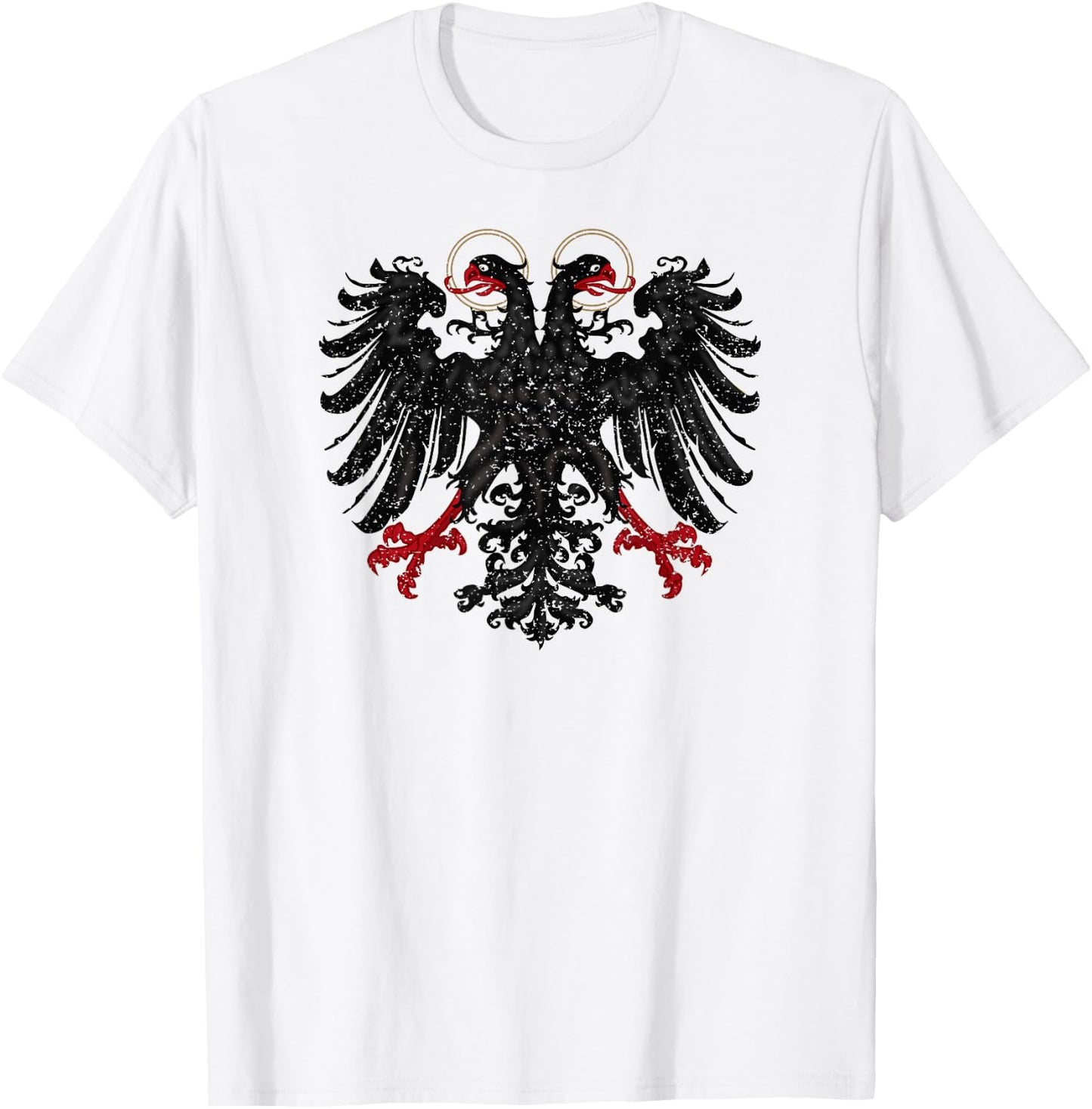 Holy Roman Banner Flag Double Headed Eagle T-Shirt - T-Shirt | White