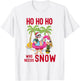 Christmas Palm Tree Santa Surfing Summer Beach Vacation T-Shirt - T-Shirt | White