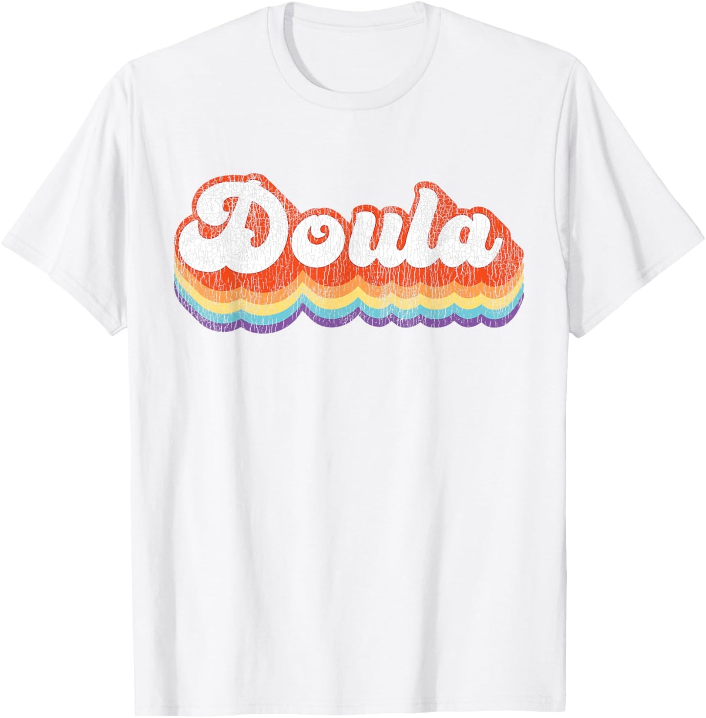 Doula Birth Worker Retro Vintage Doula T-Shirt - T-Shirt | White