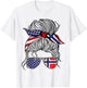 American Norwegian Patriot Flag Women Girl Norway Grown T-Shirt - T-Shirt | White
