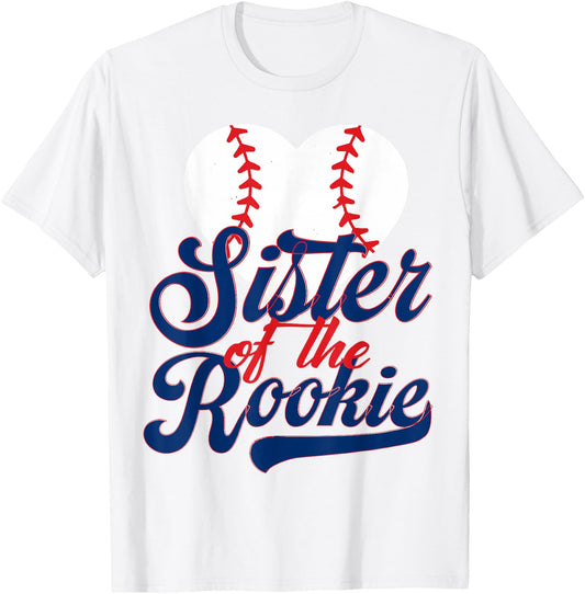 Sister of the rookie baseball toddler 1st Birthday Baseball T-Shirt - T-Shirt | White