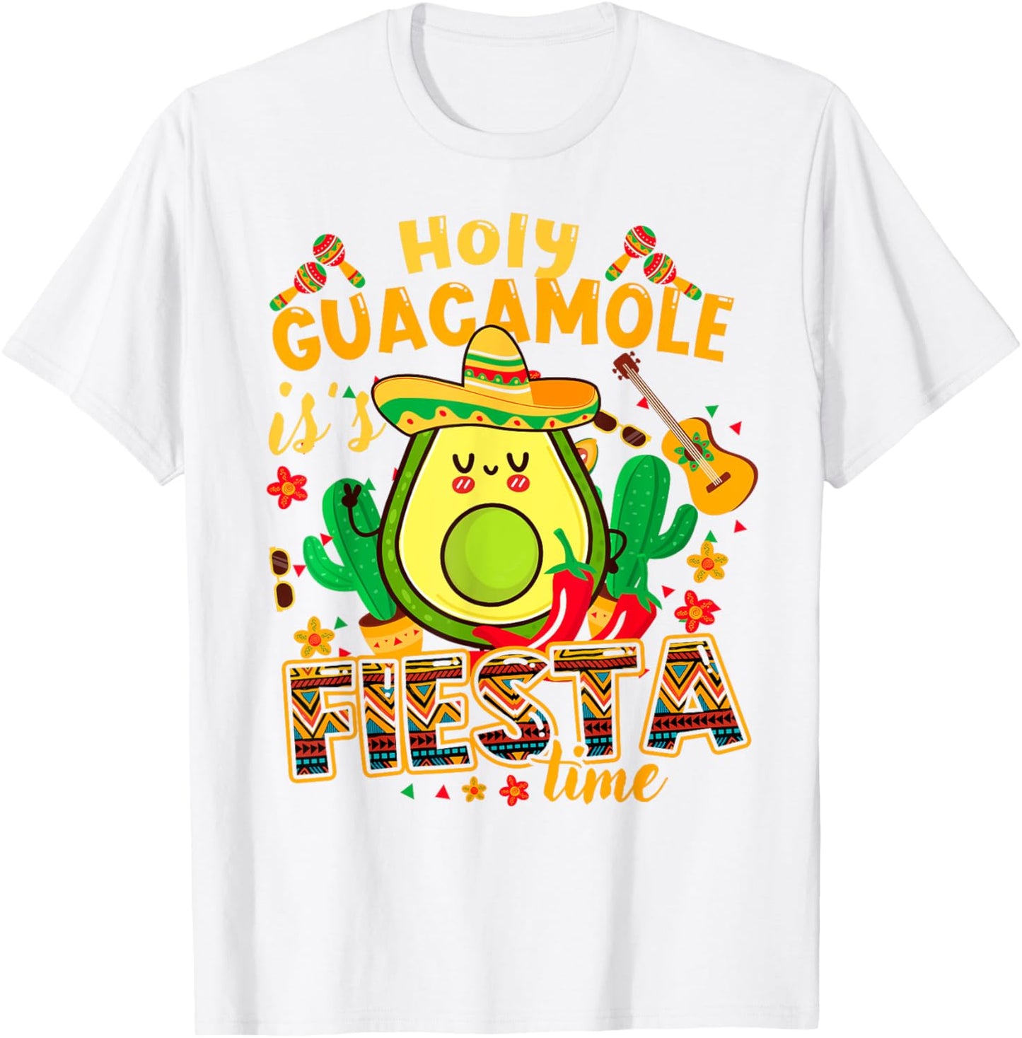 Cinco De Mayo Holy Guacamole Fiesta Shirt Funny Kids Women T-Shirt - T-Shirt | White