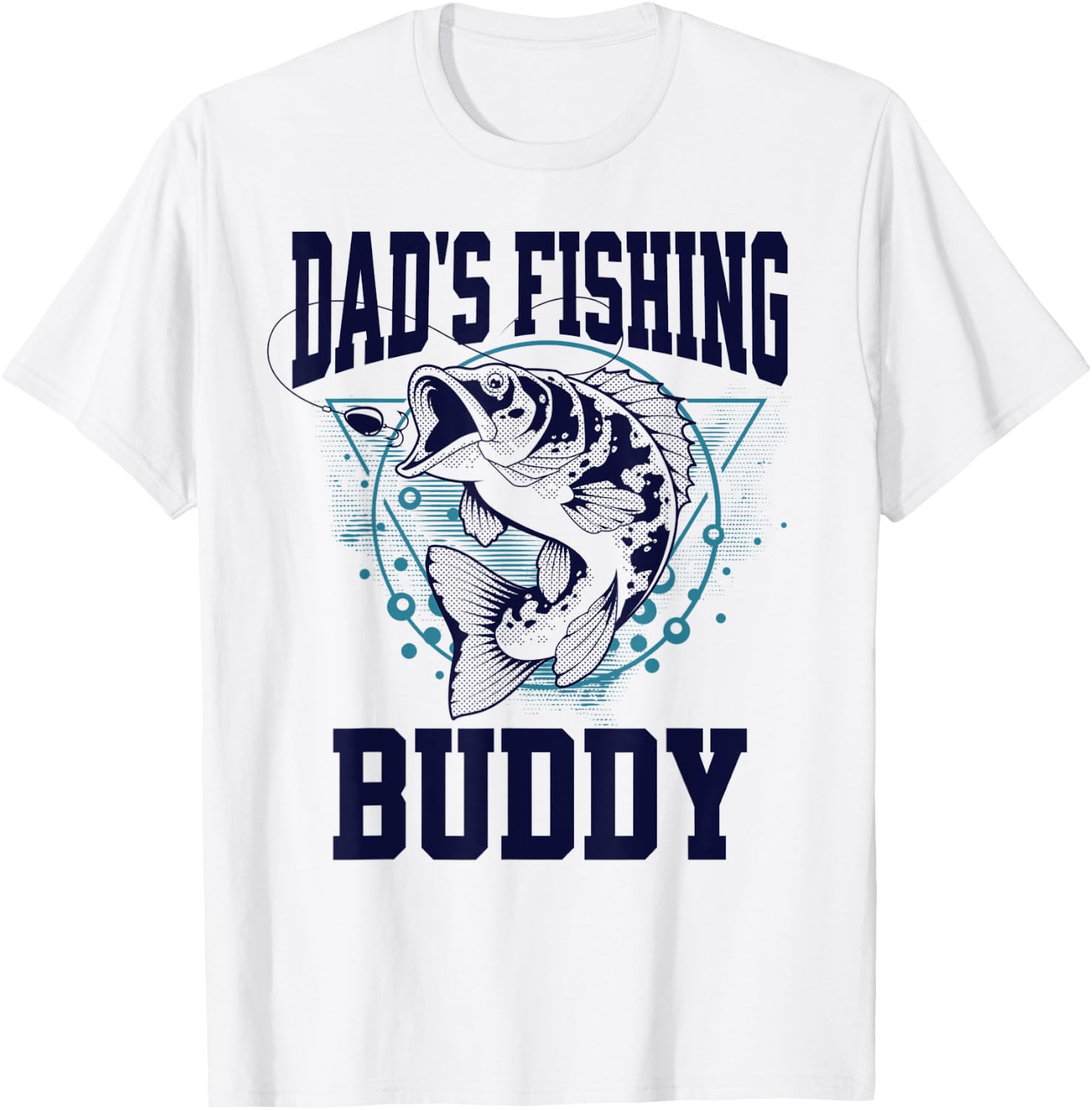 Funny Fishing Dad's Fishing Buddy Outdoors T-Shirt - T-Shirt | White