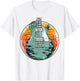 Electric Guitar Retro Sunset Vintage Music Band Guitarist T-Shirt - T-Shirt | White