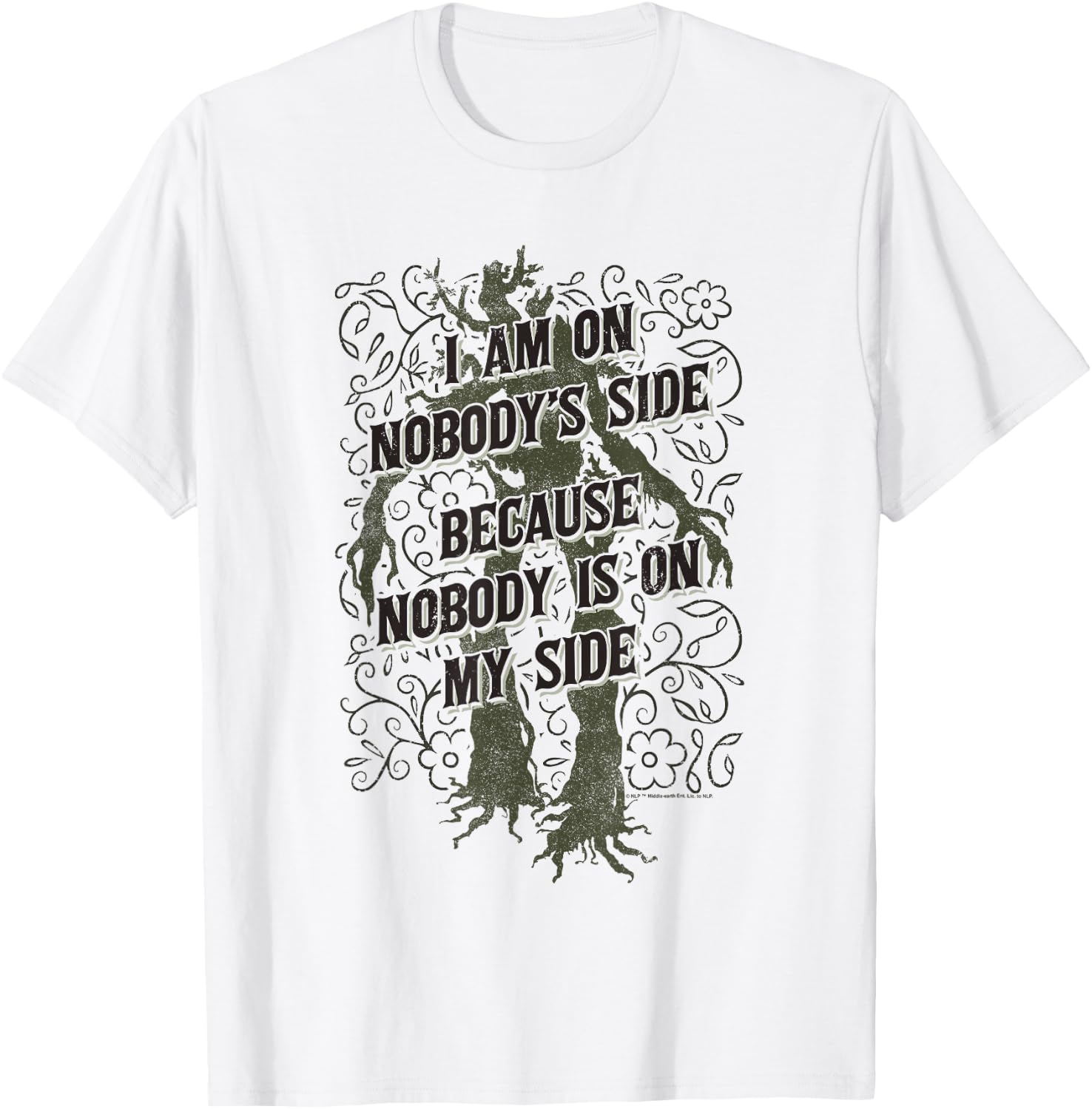 The Lord of the Rings: The Two Towers Treebeard No Ones Side T-Shirt - T-Shirt | White