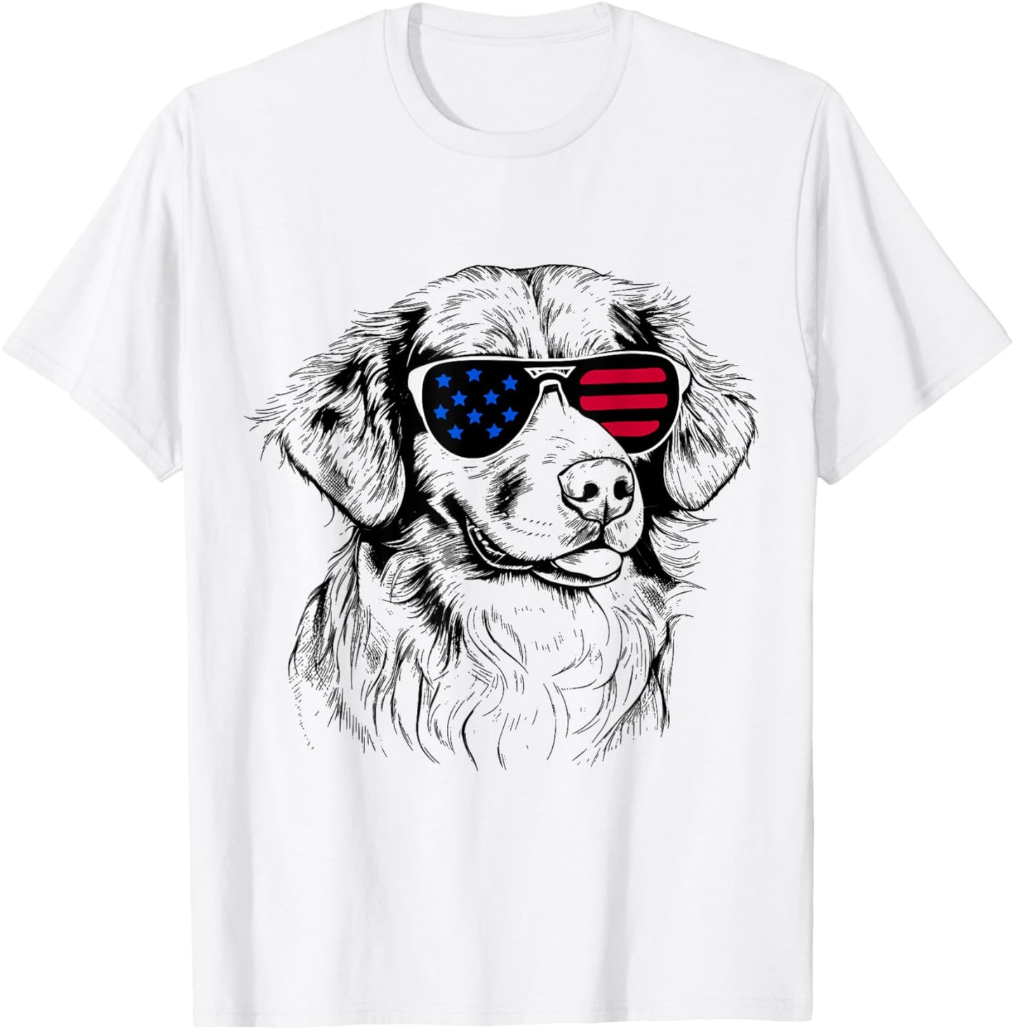 Nova Scotia Duck Tolling Retriever Toller Dog 4th July USA Men Women Kids T-Shirt - T-Shirt | White