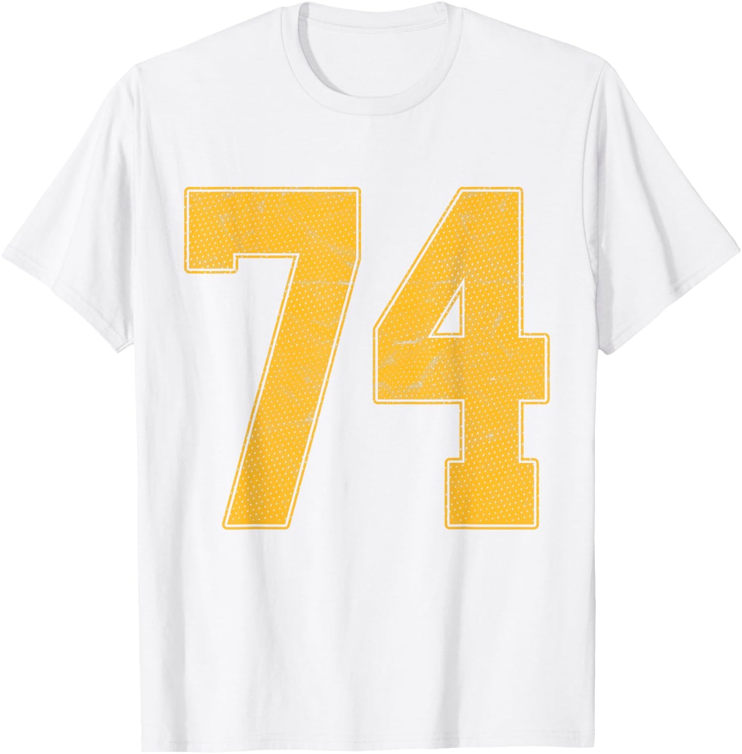 Number 74 Numbered Uniform Sports Team Jersey 74th Birthday T-Shirt - T-Shirt | White