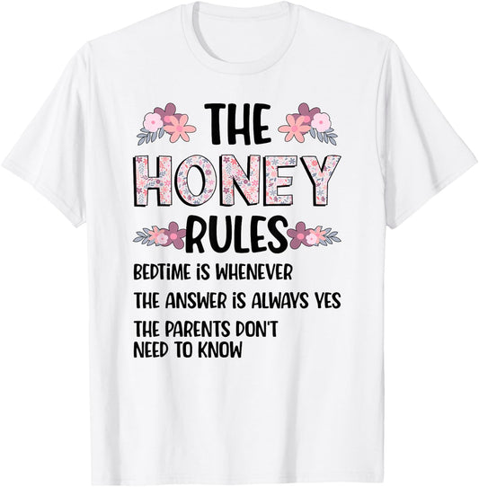 Honey Grandma Rules Honey Grandmother T-Shirt - T-Shirt | White