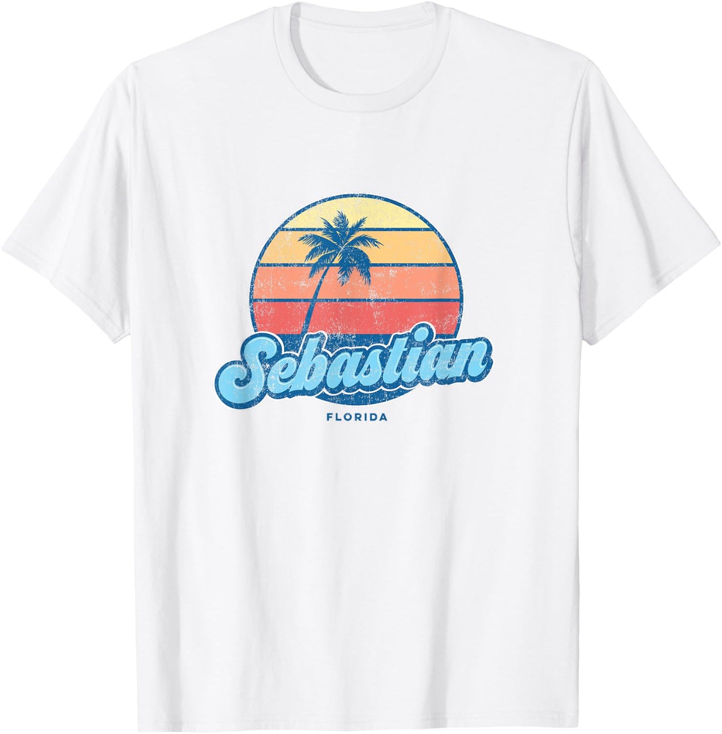 Vintage Sebastian Florida FL Classic 70s Retro Surfer T-Shirt - T-Shirt | White