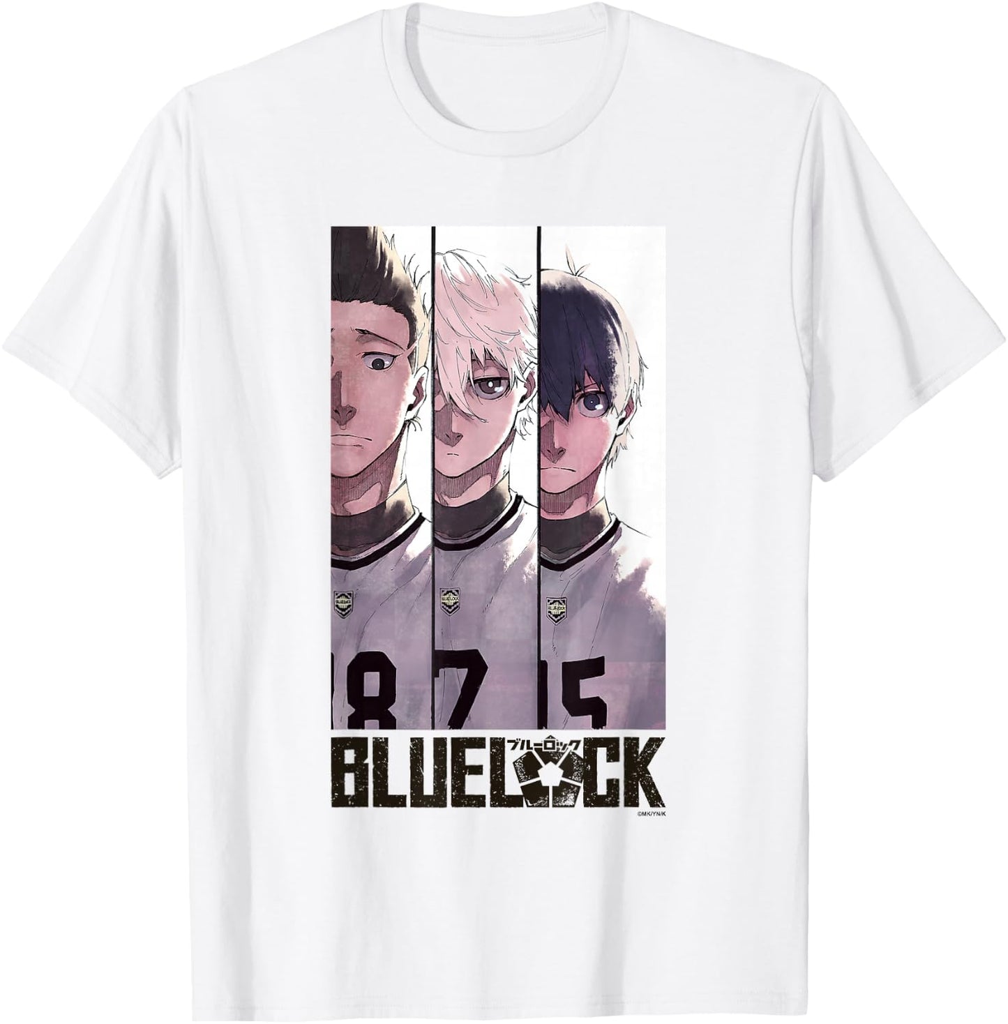 Blue Lock Seishiro Nagi Yoichi Isagi and Shouei Barou Poster T-Shirt - T-Shirt | White