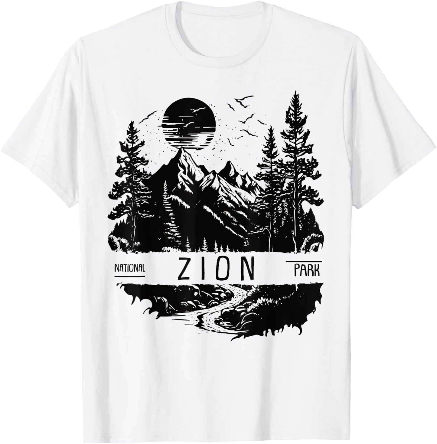 Retro Zion National Park US Vintage Zion T-Shirt - T-Shirt | White